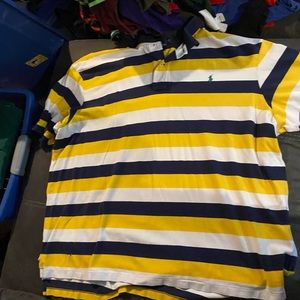 Used 3xb yellow SS polo Ralph Lauren with green horse